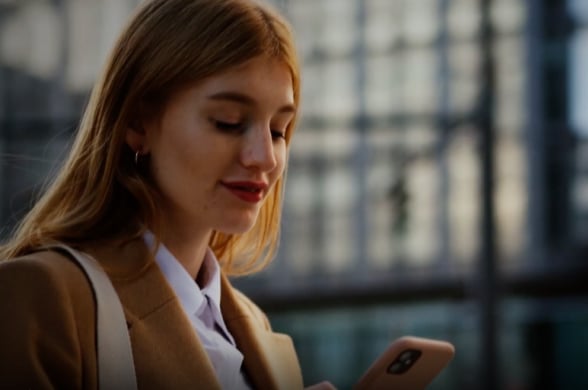 Woman looking at phone